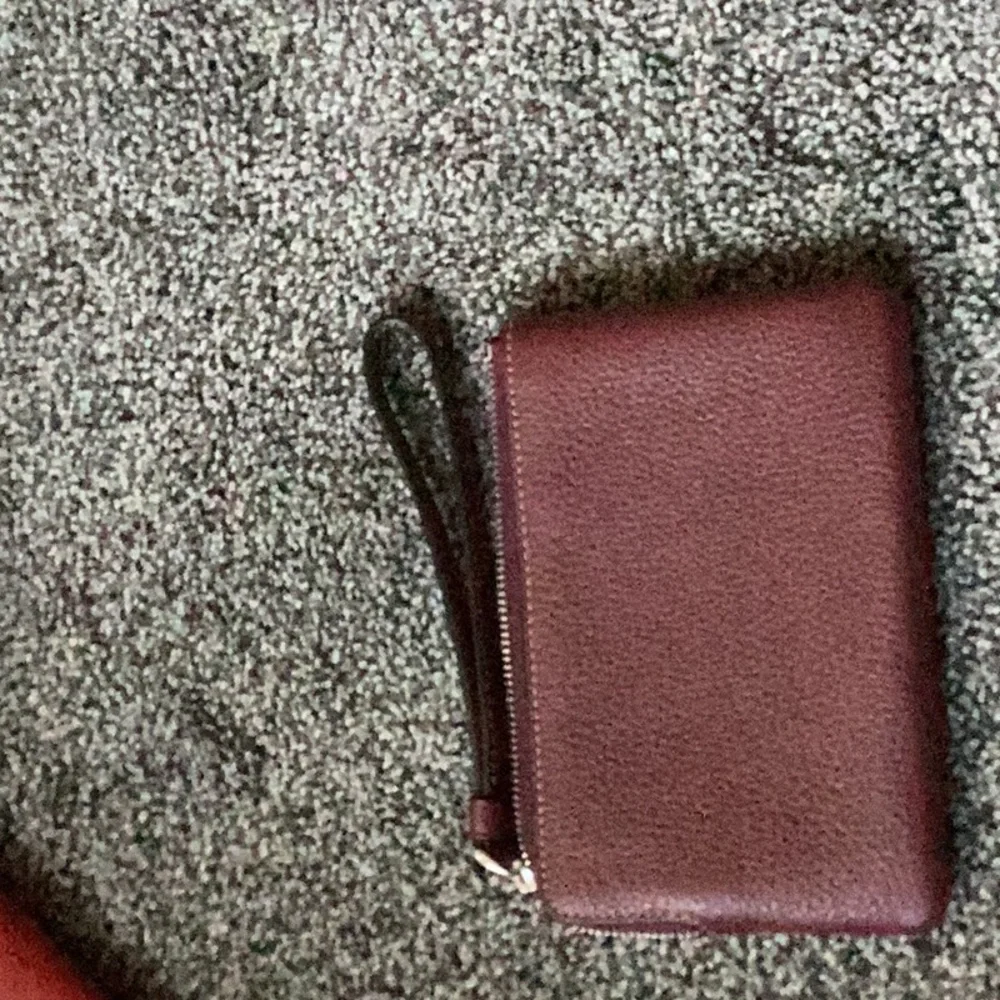 Coach Dual-Tone Wristlet in Brown and Red - Picture 5 of 10